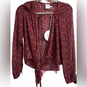 Princess Polly Sheer Front Tie Top